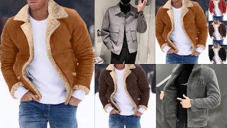 🌳Men's Winter Warm Wool & Fur Blend Jackets🌳جواكت شتوي رجالي سميك دافئ من الصوف مبطن بالفرو