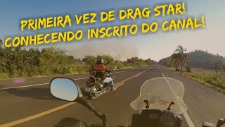 Conhecendo inscrito do canal e seu primeiro role de Drag Star 650 #Forçacustom #alemaoride