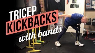 How to do Triceps Kickbacks with Resistance Bands: No Anchor: Best Resistance Bands Exercises!