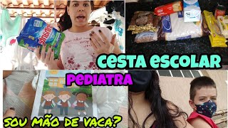 CESTA ESCOLAR/MAO DE VACA/DIA DE PEDITRA DAS CRIANÇAS