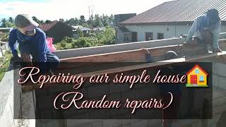 Repairing our simple house🏠|#SuperNoryang