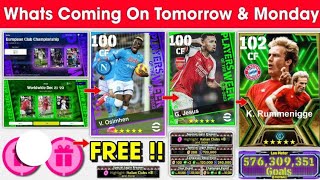 What Is Coming On Tomorrow Monday & Next Thursday In eFootball 2024 Mobile !! Free Epics, Coins