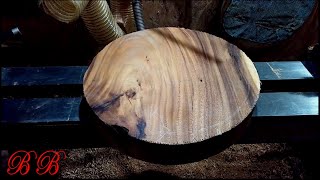 Woodturning a large Tiger Wood bowl failure / wood turning