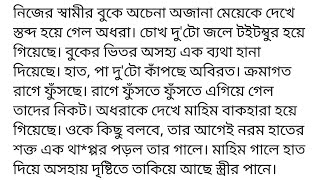 নিজের স্বামীর বুকে অচেনা অজানা মেয়েকে দেখে স্তব্দ হয়ে গেল অধরা। চোখ দু'টো জলে টইটম্বুর হয়ে গিয়েছে।