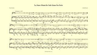 La lune blanche luit dans les bois - Fauré - accompaniment - E major