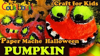 DIY  Pumpkin Halloween Craft for Kids Tutorial Halloween  Paper Mache