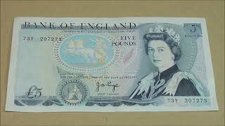 The 1973 Five Pound Banknote #banknote