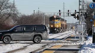 Chicago in the Snow with an SD70 MACH