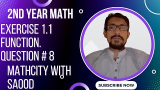 2nd year math.Function & limits.Exercise 1.1 Question# 8.Hyperbolic function.Mathcity with Saood