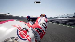 MotoGP 18 Moto2 Online Race Helmet Cam Silverstone