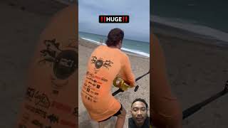 Ketika ikan sebesar kapal menarik pancing #fishing #fish #beach #fishinglife #big #funny