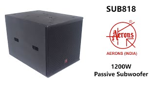 AERONS SUB818 1200W Subwoofer (In Hindi)