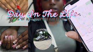 VERY realistic day in the life of a 17 y/o nailtech: consultations, left stranded, etc| LEXAA NAILSS