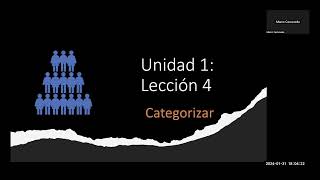 Categorizar, Artes del Lenguaje