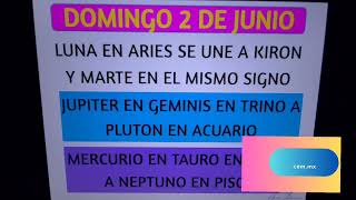 📅Domingo 2 de Junio. Jupiter en Geminis trino a Pluton en Acuario. Que nos deparan los astros hoy? 📌