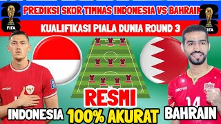 PREDIKSI SKOR TIMNAS INDONESIA VS BAHRAIN - KUALIFIKASI PIALA DUNIA ROUND 3 - INDONESIA VS BAHRAIN