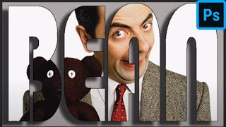 How to Create Clipping Mask in Photoshop - Add a Background to the Text | Mr. Bean