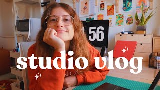 🦋 studio vlog 002 | life with a puppy & working on Patreon rewards