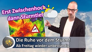 Heute mehr Sonne im Angebot. Ab Morgen Sturmtief, Schauer und Gewitter auch am Wochenende.