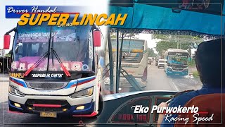 GOKIL BANGET DRIVER INI🔥JALAN RAPET MASIH BISA SUSUL BUS DEPAN||Trip Sugeng Rahayu 7372