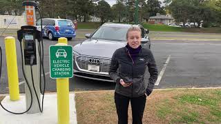 Charging your e-tron at a Charge Point charger