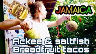 ACKEE & SALTFISH BREADFRUIT TACOS ! PORTLAND JAMAICA ! M dot R - Cook & Vibe