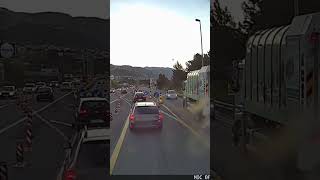 A kak mu je to uspjelo. / And how did he manage to do that. #dashcamcroatia #dashcam #caughtoncamera