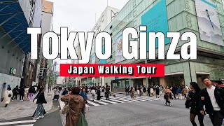 Tokyo Ginza Walking Tour -4K JAPAN- The Pedestrian Paradise