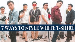 7 Ways To Style White T Shirt | Men's Fashion