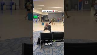 Old man proposes to his high school sweet heart in airport ❤️