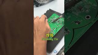 Instant shot of soldering process#pcbrepair #factory #syspcb