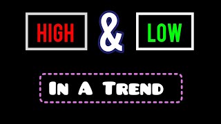 How to mark High and Low in a Trend| High & low| Trading| Trading Tips for beginners| Easy Learning