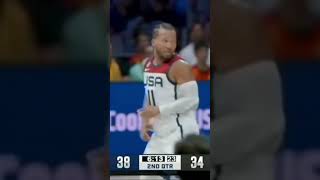 BASKETBALL JALEN BRUNSON GOES OFF IN 1ST HALF VS SPAIN! #basketball #subscribe #shorts