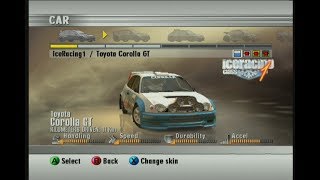 Throw back rally games RalliSport Challenge 2 toyota corolla GT ice racing