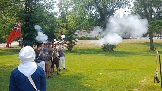 Huntington Militia Reenactment Musket Firing and Cannon Firing