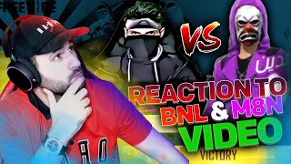 M8N VS BNL PC PLAYER CHALLENGE VS PHONE PLAYER REACTION FREE FIRE