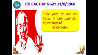 LỜI BÁC HỒ DẠY NGÀY 31/8/1960