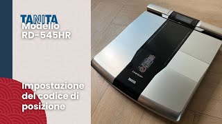 TANITA RD-545HR Impostazione del codice di posizione