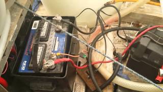 12 v deep cycle battery hookup and charging system