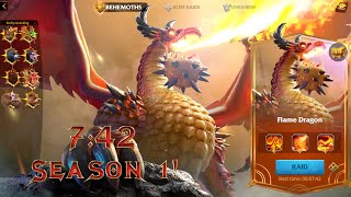 Call of Dragons! M420 Eliminates Elite Flame Dragon First Attempt 7:42!! Season 1!!!