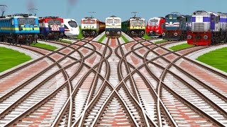 9️⃣ Realistic Railgadi Crossings By 3D BUMPY RAILROAD Crossing Tracks | trainz simulator 2024