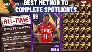 FASTEST METHOD TO GET FREE DARK MATTER JRUE HOLIDAY & COMPLETE SPOTLIGHTS! NBA 2K23 MYTEAM