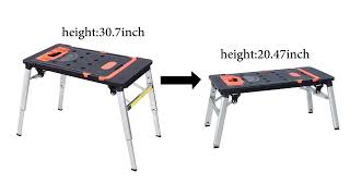 LEADALLWAY 7 in 1 Folding Portable Workbench