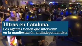 4º día de Batalla Campal entre radicales Ultras de derecha y radicales de izquierda CDR en Cataluña