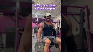 Frontal raises build the front delt of the shoulder #gymworkout #delts