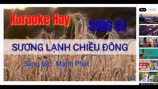 KARAOKE Sương Lạnh Chiều Đông | Song Ca Nam Nữ| Dể hát