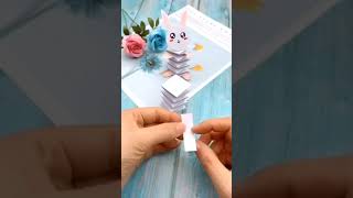 A paper rabbit that can move #papercraft #shorts