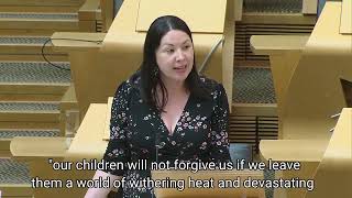 Monica Lennon MSP Speaks to the Scottish Parliament on Tackling the Climate Emergency