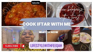 COOK IFTAR WITH ME | SPAGHETTI BOLOGNESE | RAMADAN VLOG | REFLECTIONS IN RAMADAN.