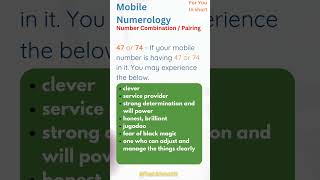 Mobile Numerology | 47 | 74 | Number Combination | WhatAboutIT